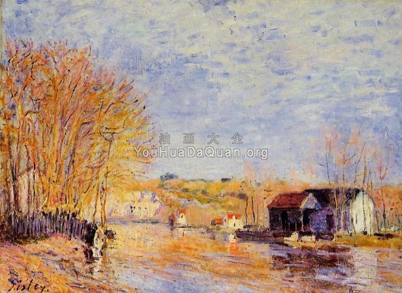 High Waters at Moret-sur-Loing - 阿尔弗莱德·西斯莱